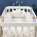 Protectie laterala patut bebecopii 4 piese Norisori milk (5)